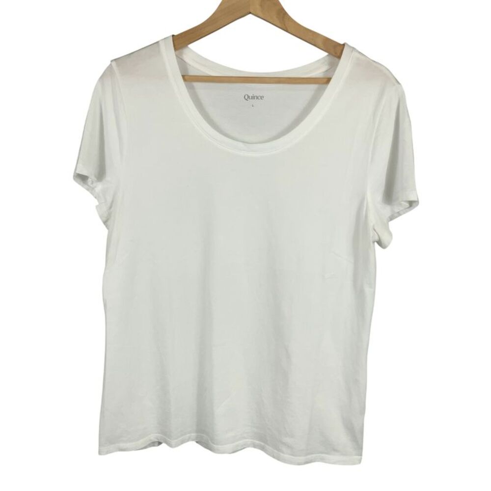 Quince White Sleeved Top L
